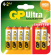 Alkalická baterie GP ULTRA 1,5 V AAA (mikrotužka), sada 6ks