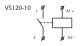 Stykač VS 120-10, do 20 A (AC1), ovládání 230 V AC