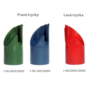Hunter I-90/G-995/G-990 Náhradní vedlejší trysky NEW, Typ Levá - červená