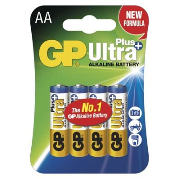 Alkalická baterie GP Ultra Plus LR6 AA (tužka), sada 4 ks