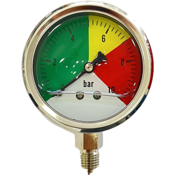 Manometr 0-10 bar, glycerinová náplň, Ø 63mm